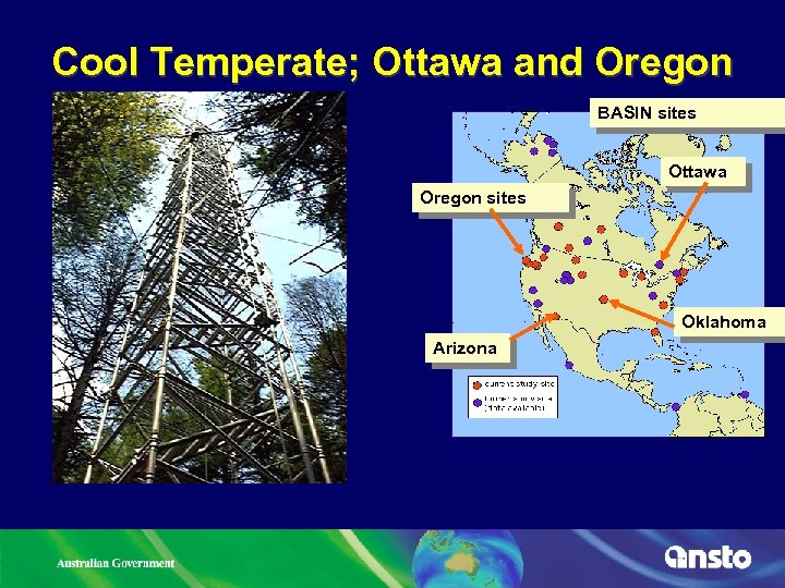 Cool Temperate; Ottawa and Oregon BASIN sites Ottawa Oregon sites Oklahoma Arizona 
