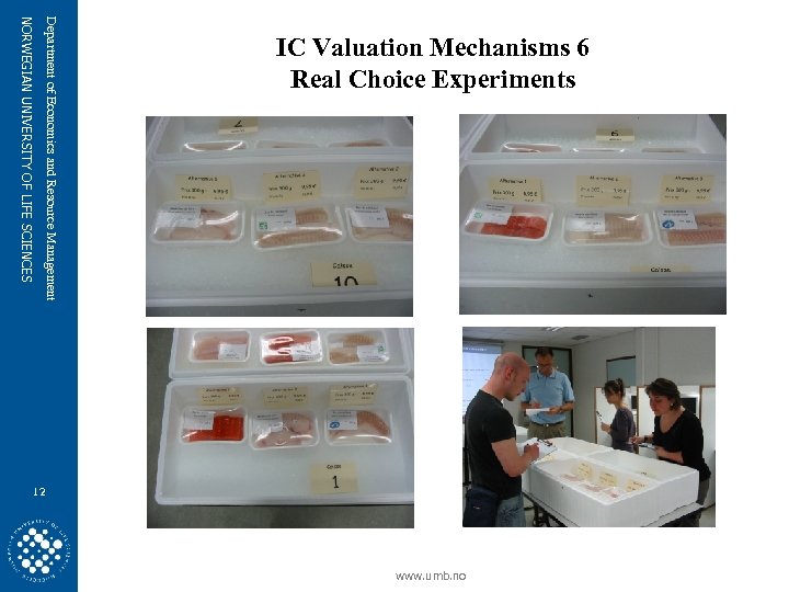 NORWEGIAN UNIVERSITY OF LIFE SCIENCES Department of Economics and Resource Management IC Valuation Mechanisms