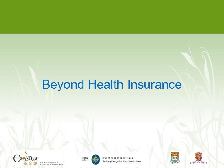 Beyond Health Insurance 