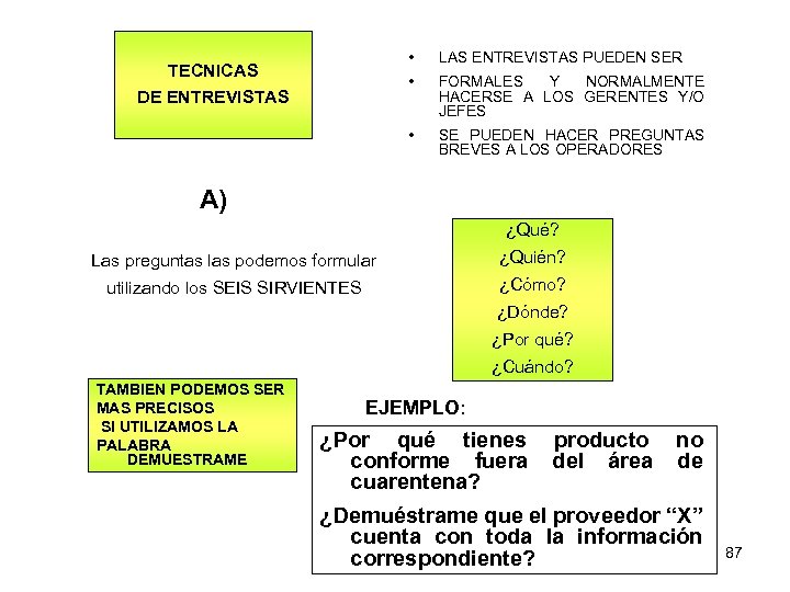  • FORMALES Y NORMALMENTE HACERSE A LOS GERENTES Y/O JEFES • DE ENTREVISTAS