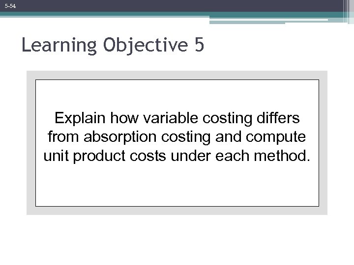 Chapter 5 Cost Behavior Analysis And Use Power