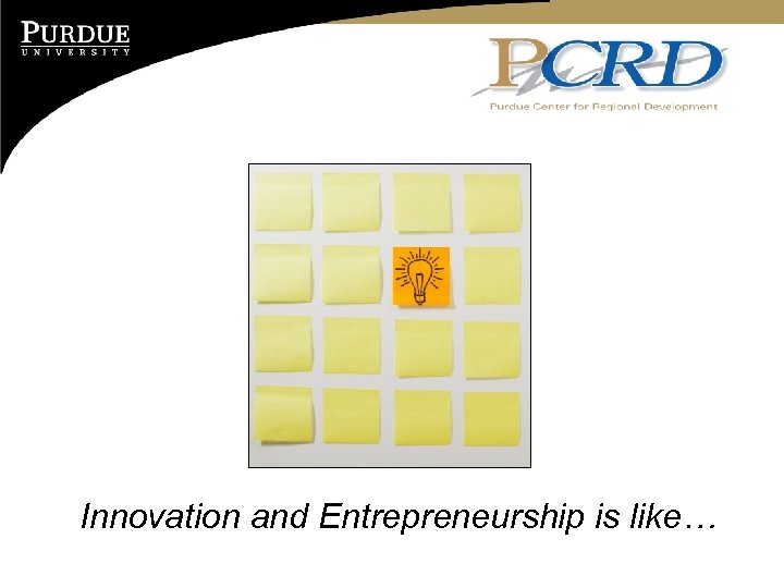 Innovation and Entrepreneurship is like… 
