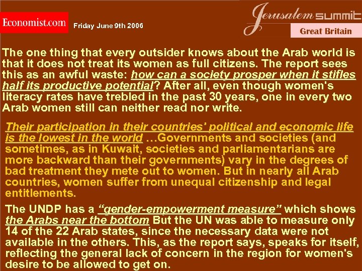 Friday June 9 th 2006 Great Britain The one thing that every outsider knows