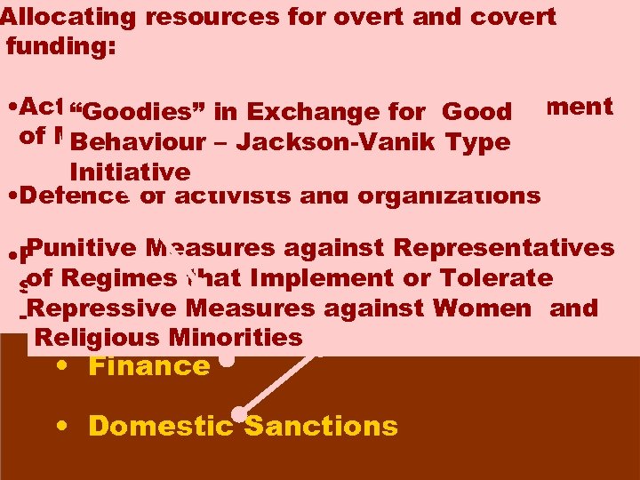 Allocating resources for overt and covert funding: Great Britain Officialof organizations for advancement Diplomacy