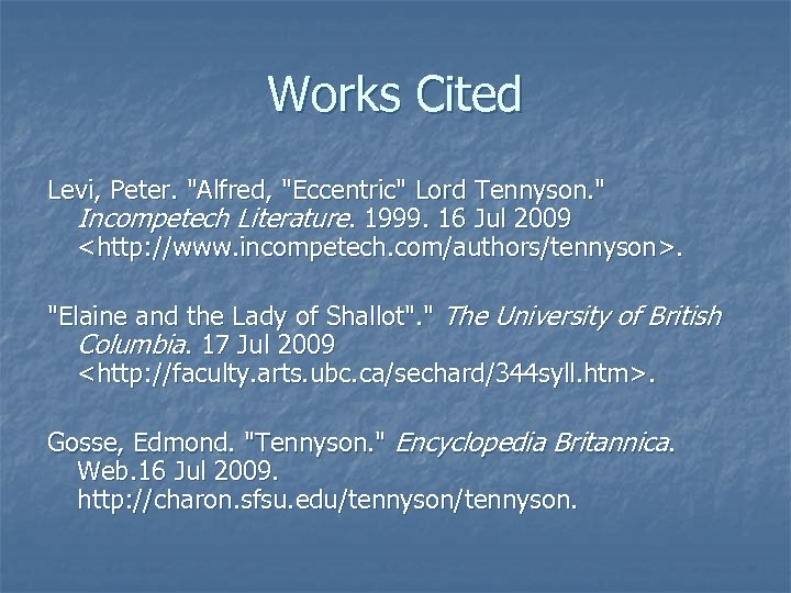 Works Cited Levi, Peter. 