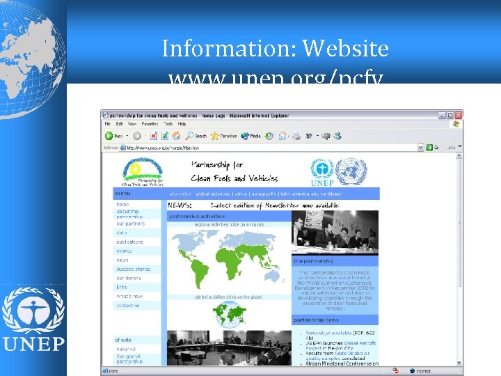 Information: Website www. unep. org/pcfv 