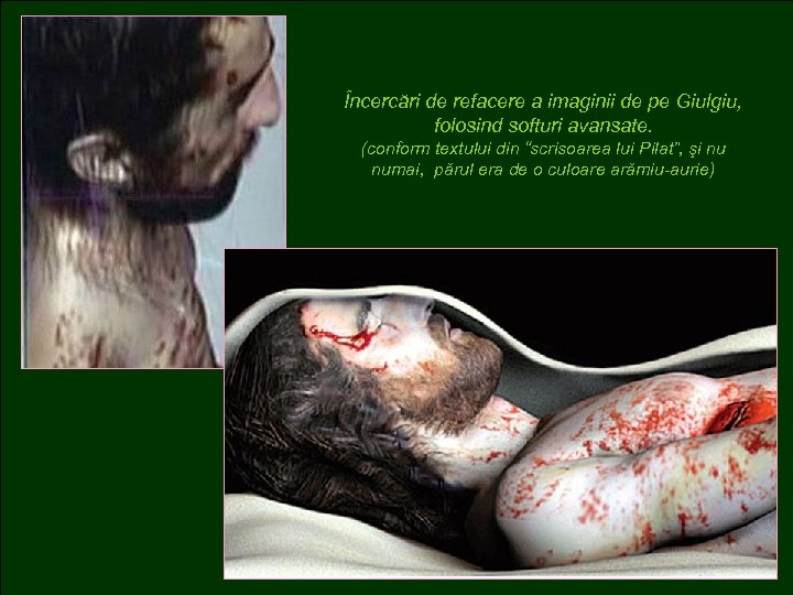 Încercări de refacere a imaginii de pe Giulgiu, folosind softuri avansate. (conform textului din