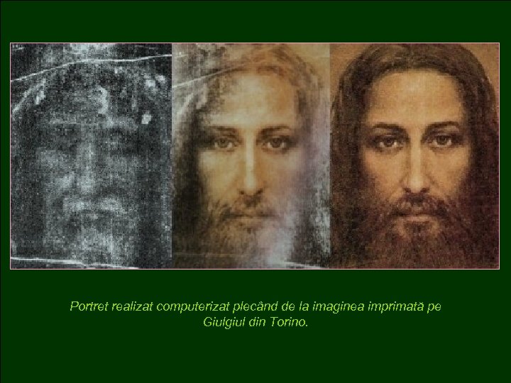 Portret realizat computerizat plecând de la imaginea imprimată pe Giulgiul din Torino. 