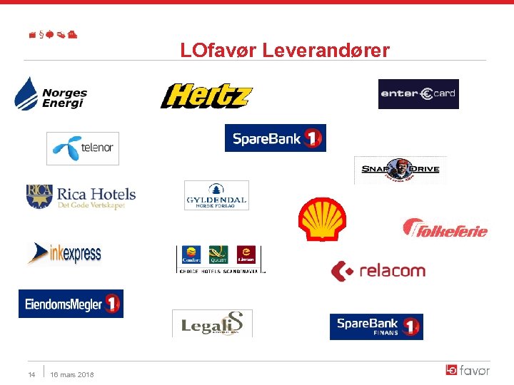 LOfavør Leverandører 14 16 mars 2018 