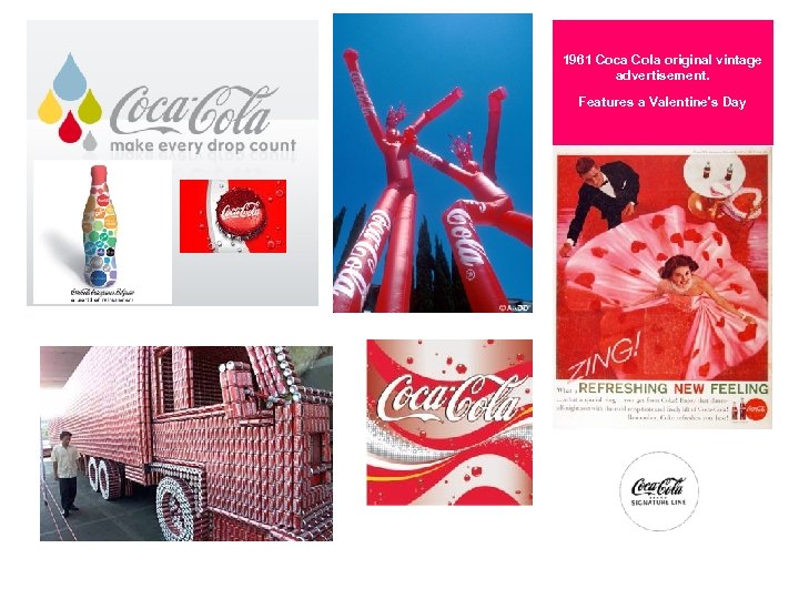 1961 Coca Cola original vintage advertisement. Features a Valentine's Day 
