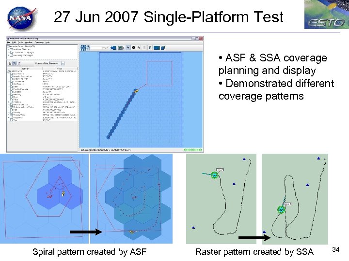 27 Jun 2007 Single-Platform Test • ASF & SSA coverage planning and display •
