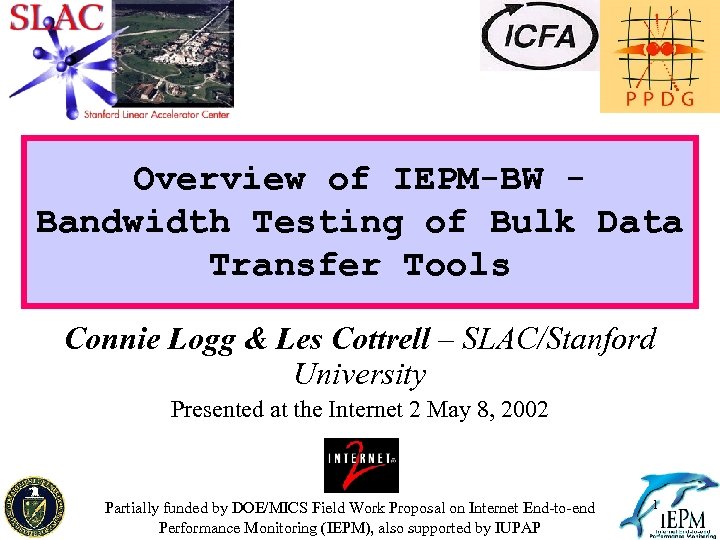 Overview of IEPM-BW Bandwidth Testing of Bulk Data Transfer Tools Connie Logg & Les
