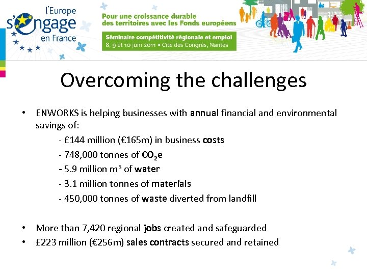 Overcoming the challenges • ENWORKS is helping businesses with annual financial and environmental savings