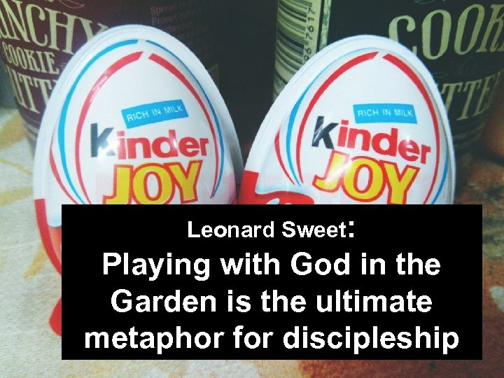 Leonard Sweet: Playing with God in the Garden is the ultimate metaphor for discipleship