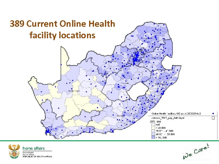 389 Current Online Health facility locations 