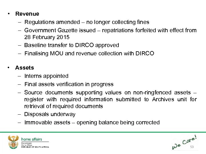  • Revenue – Regulations amended – no longer collecting fines – Government Gazette