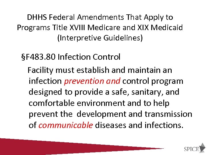 DHHS Federal Amendments That Apply to Programs Title XVIII Medicare and XIX Medicaid (Interpretive