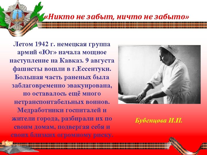  «Никто не забыт, ничто не забыто» Летом 1942 г. немецкая группа армий «Юг»