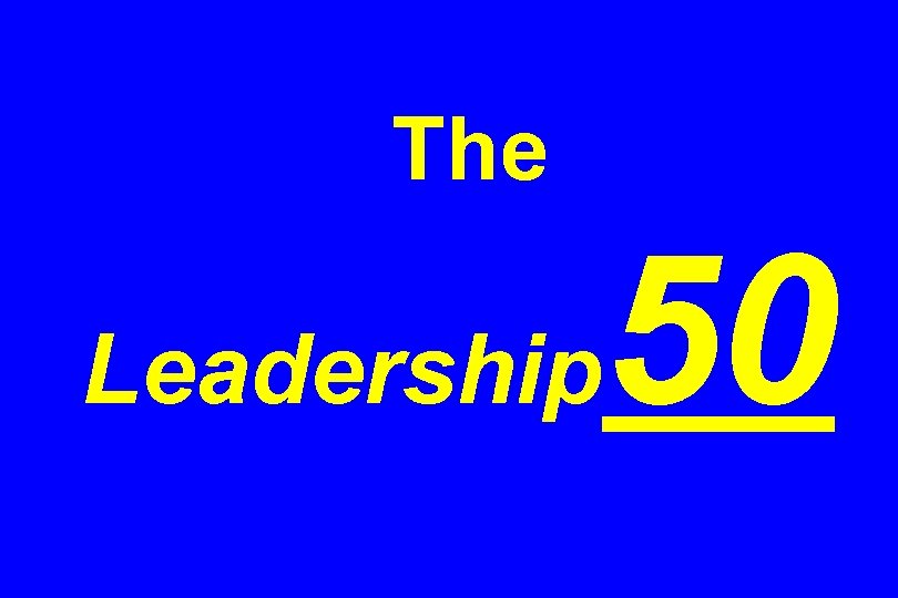 The Leadership 50 