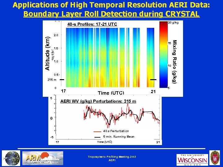 Applications of High Temporal Resolution AERI Data: Boundary Layer Roll Detection during CRYSTAL 20