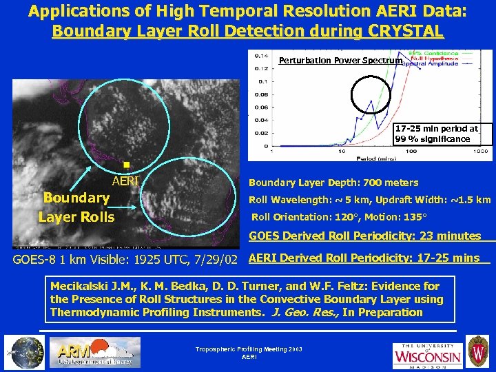 Applications of High Temporal Resolution AERI Data: Boundary Layer Roll Detection during CRYSTAL Perturbation