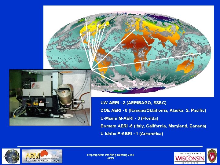 UW AERI - 2 (AERIBAGO, SSEC) DOE AERI - 8 (Kansas/Oklahoma, Alaska, S. Pacific)