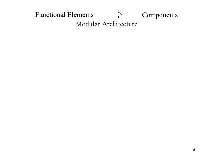 Functional Elements Components Modular Architecture 6 