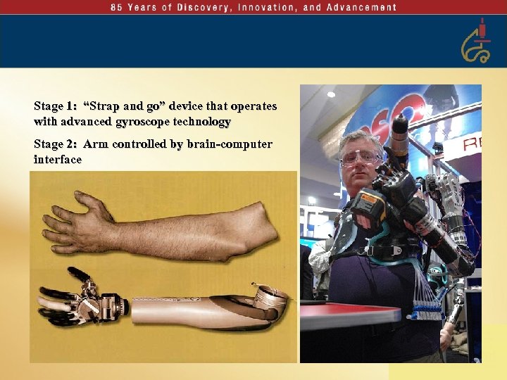 Stage 1: “Strap and go” device that operates with advanced gyroscope technology Stage 2: