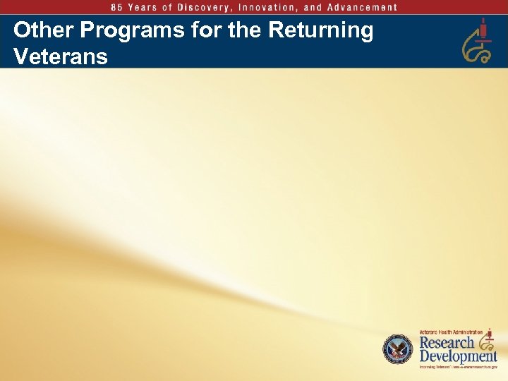 Other Programs for the Returning Veterans 