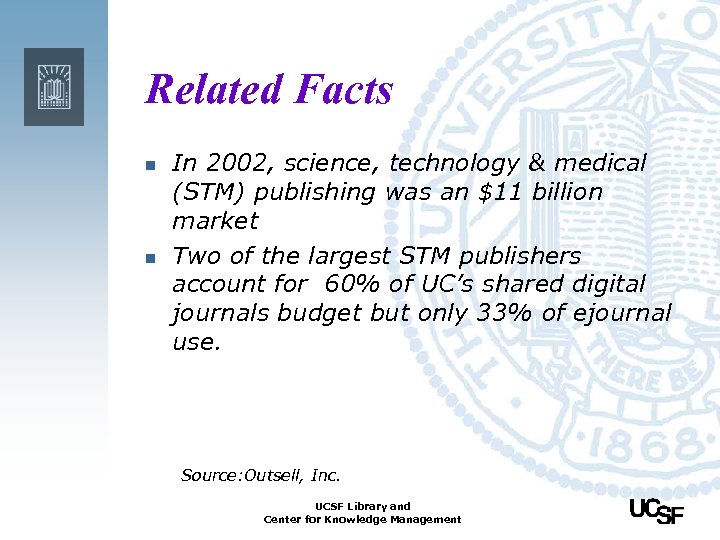 Related Facts n n In 2002, science, technology & medical (STM) publishing was an