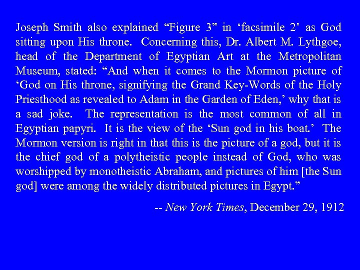 Joseph Smith also explained “Figure 3” in ‘facsimile 2’ as God sitting upon His