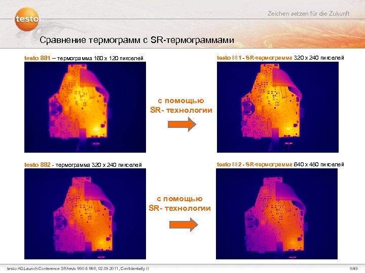 Zeichen setzen für die Zukunft Сравнение термограмм с SR-термограммами testo 881 - SR-термограмма 320