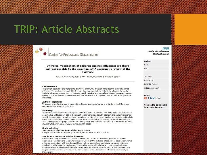 TRIP: Article Abstracts 