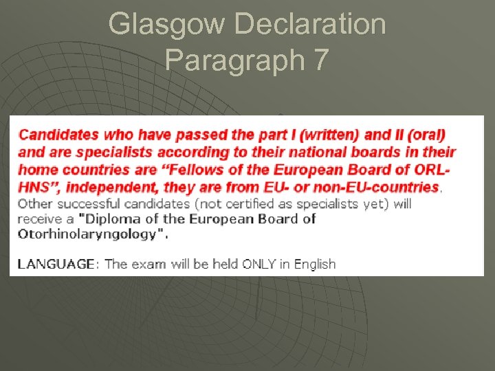 Glasgow Declaration Paragraph 7 