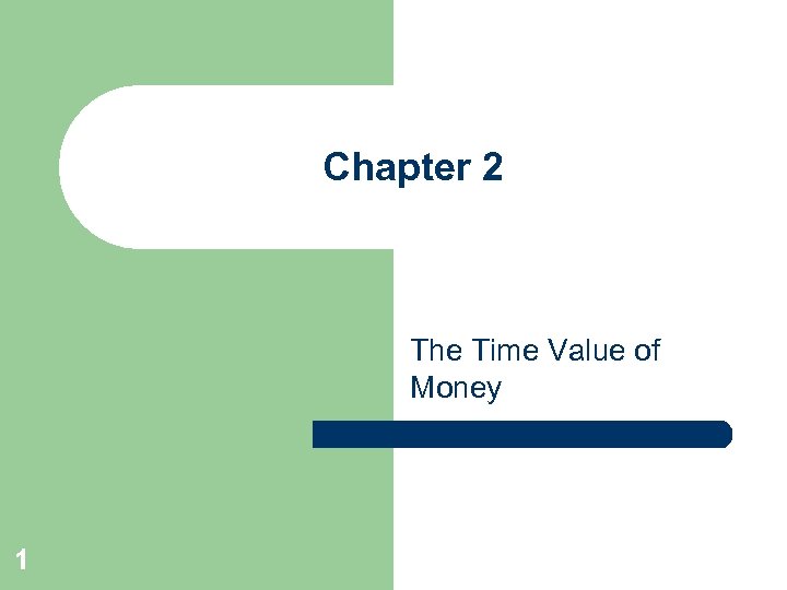 Chapter 2 The Time Value of Money 1 