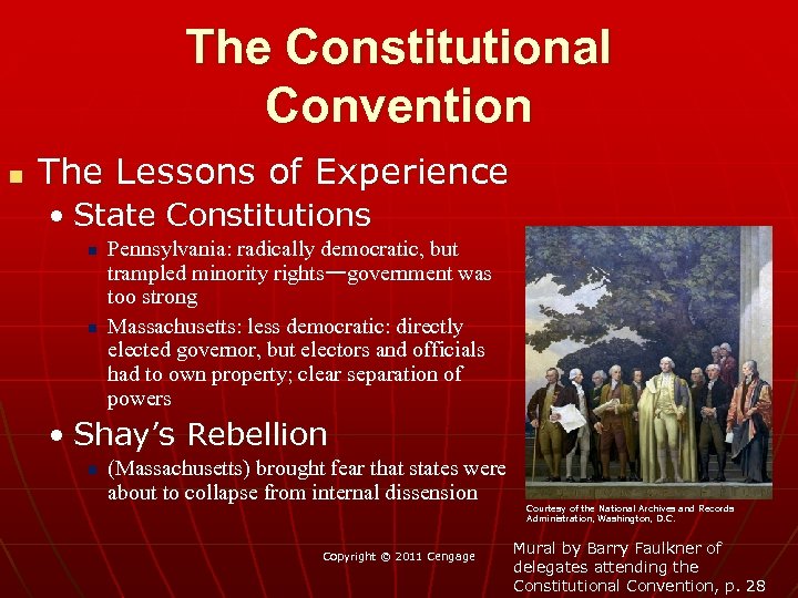 The Constitutional Convention n The Lessons of Experience • State Constitutions n n Pennsylvania: