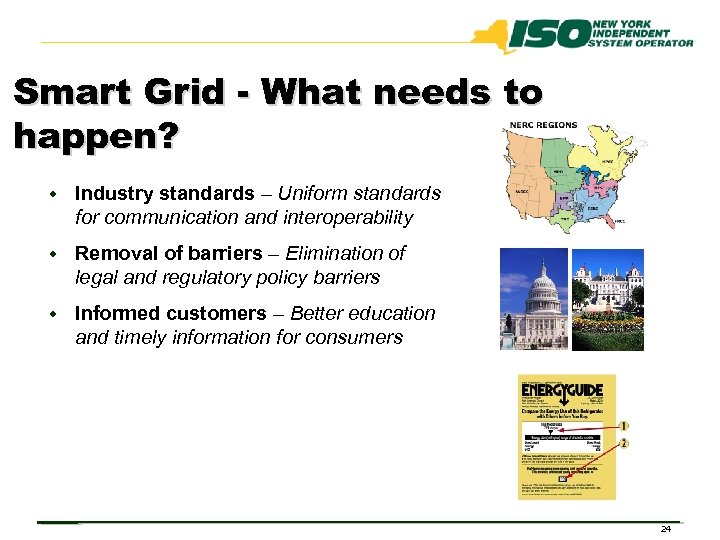 Smart Grid - What needs to happen? w Industry standards – Uniform standards for