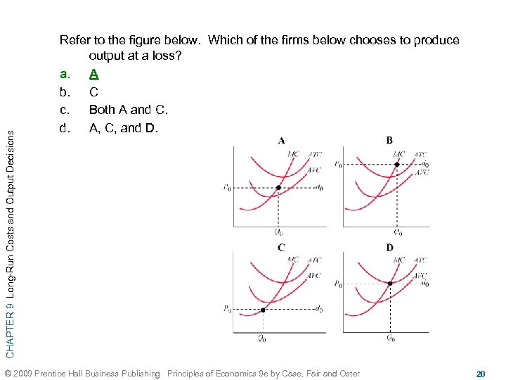 CHAPTER 9 Long-Run Costs and Output Decisions Refer to the figure below. Which of