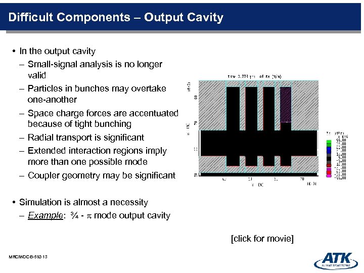 Difficult Components – Output Cavity • In the output cavity – Small-signal analysis is