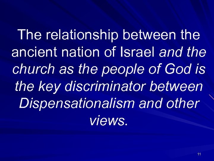 The relationship between the ancient nation of Israel and the church as the people