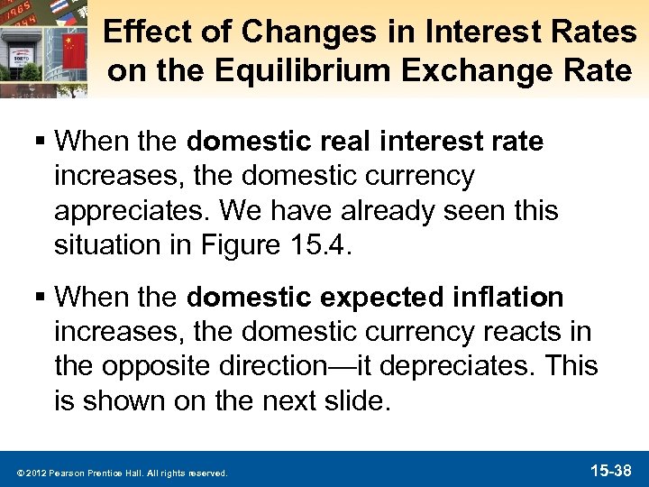 Effect of Changes in Interest Rates on the Equilibrium Exchange Rate § When the