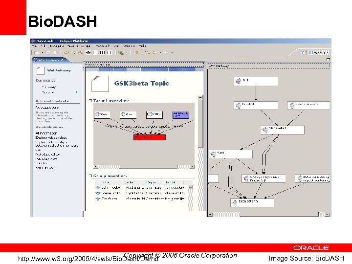 Bio. DASH Copyright © http: //www. w 3. org/2005/4/swls/Bio. Dash/Demo 2006 Oracle Corporation Image