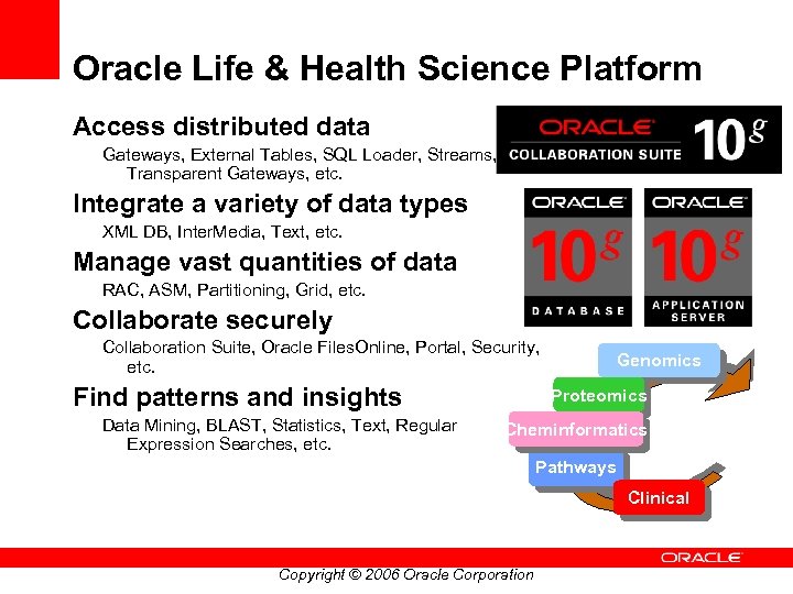 Oracle Life & Health Science Platform Access distributed data Gateways, External Tables, SQL Loader,