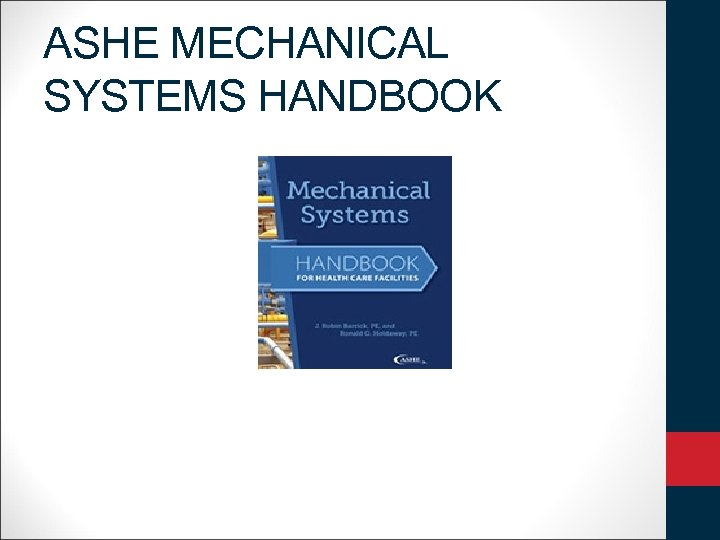 ASHE MECHANICAL SYSTEMS HANDBOOK 