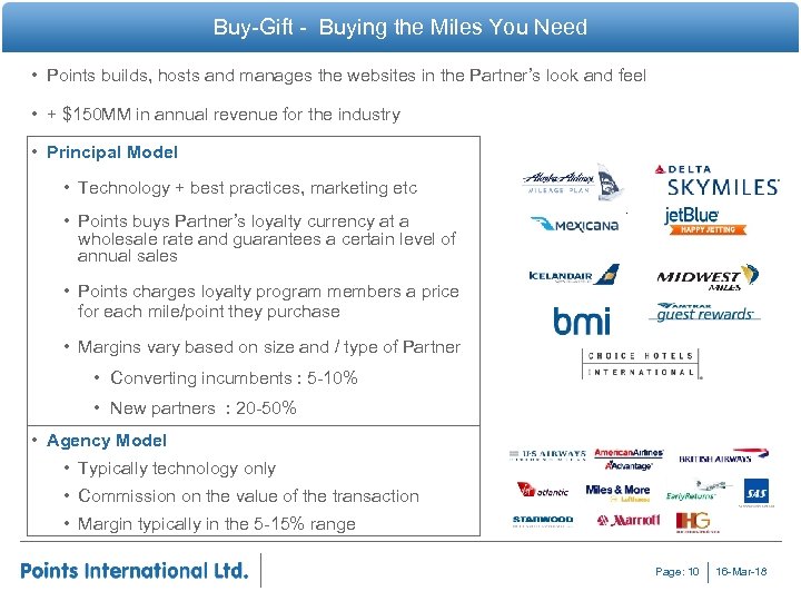 Buy-Gift - Buying the Miles You Need • Points builds, hosts and manages the