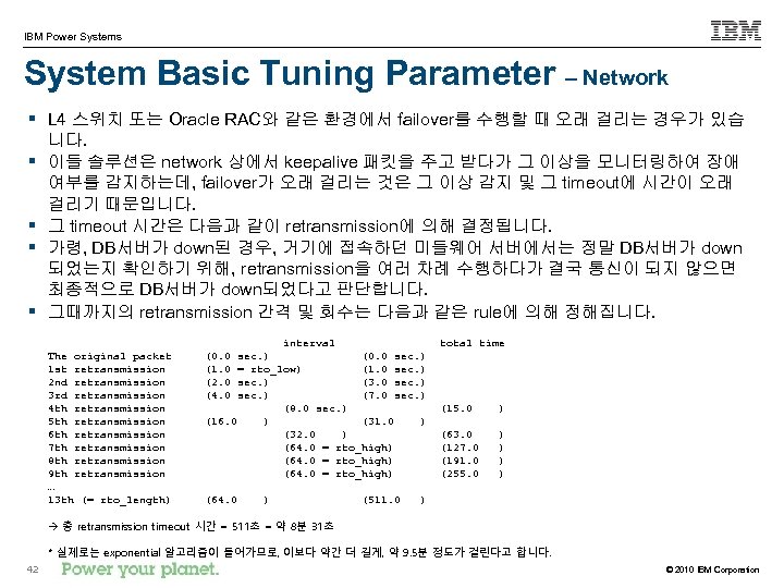 IBM Power Systems System Basic Tuning Parameter – Network § L 4 스위치 또는