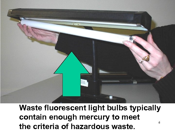 Waste fluorescent light bulbs typically contain enough mercury to meet 6 the criteria of