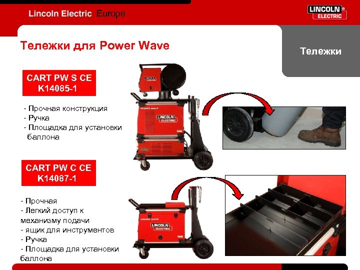Europe Тележки для Power Wave CART PW S CE K 14085 -1 - Прочная