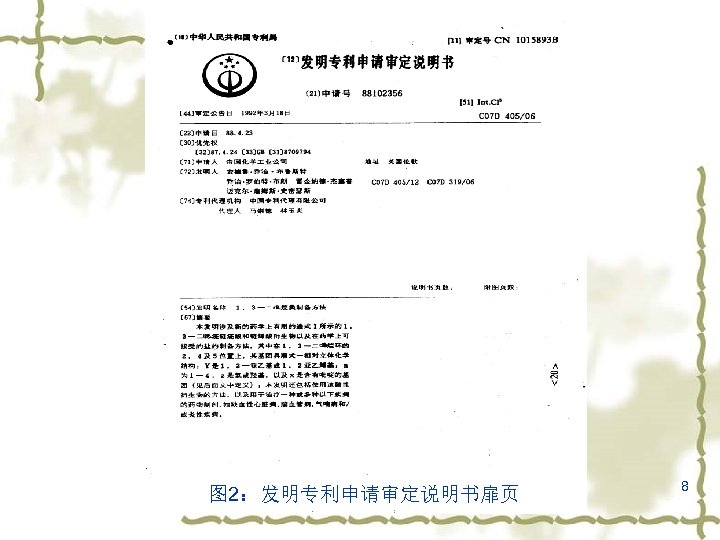 图 2：发明专利申请审定说明书扉页 8 