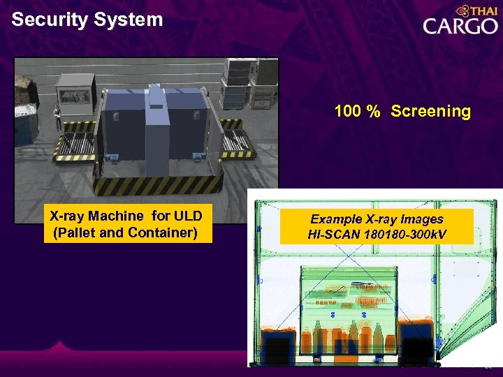 Security System 100 % Screening X-ray Machine for ULD (Pallet and Container) Example X-ray